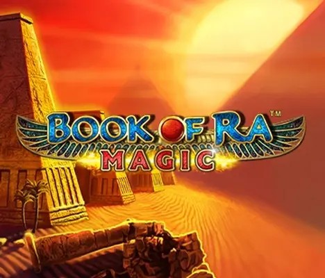 Slots logo of Book of Ra Magic from Greentube at Bizzo